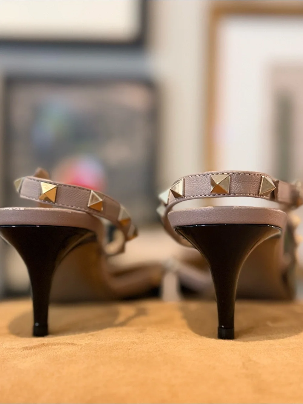 Valentino Rockstud Half d'Orsay 50mm Slingback Pumps 39
